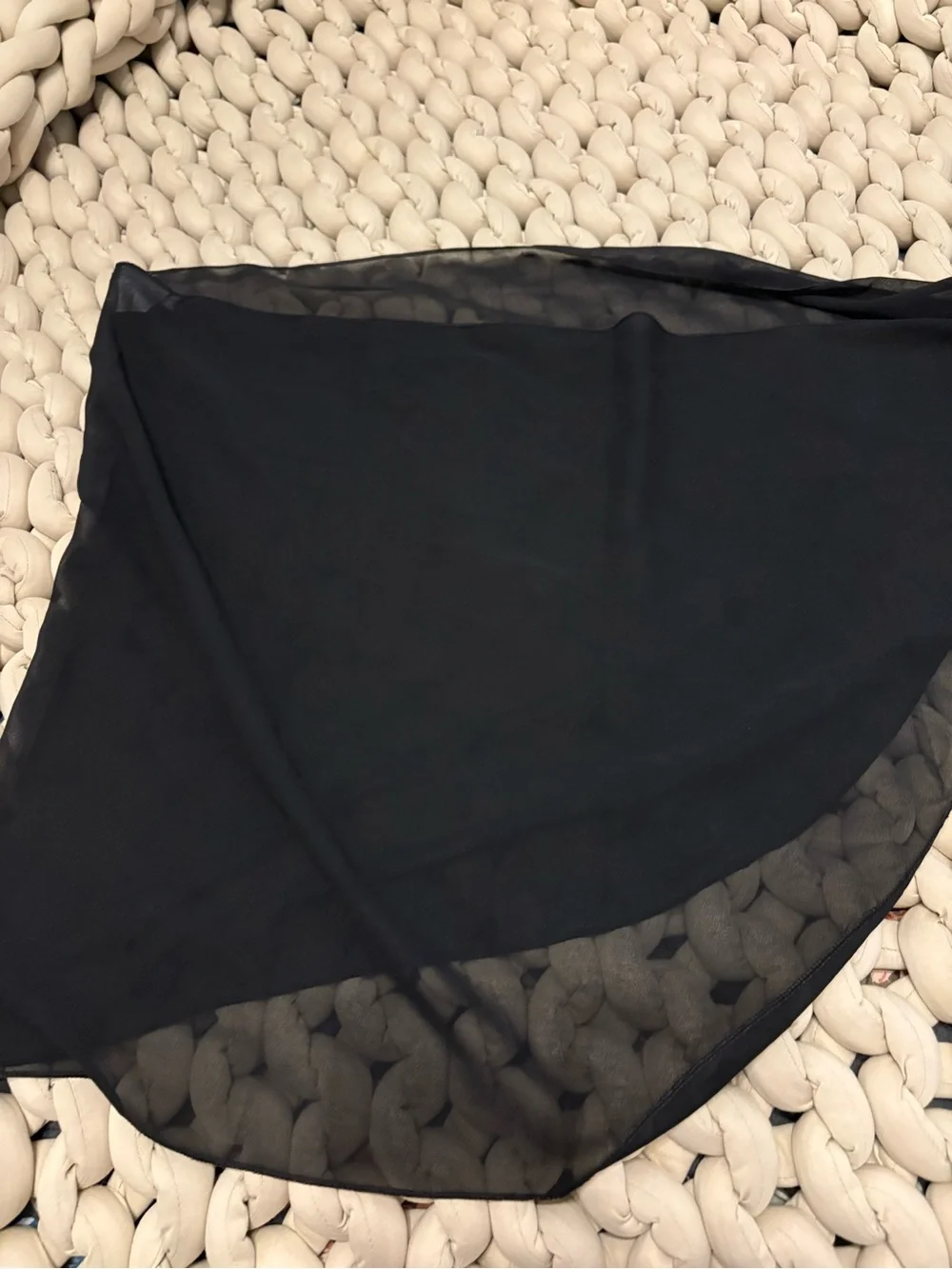 Black Sheer Tie-Side Swim Sarong Cover-Up